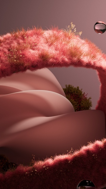 Organic, Pink grass