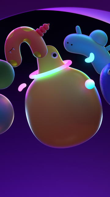 Neon glow, Fuzzy Monsters