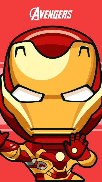 Iron Man, Chibi, Cartoon, Marvel Comics, Avengers
