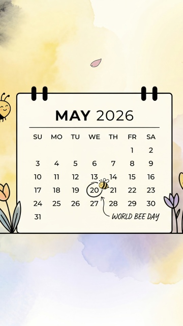 May 2026 Calendar, World Bee Day