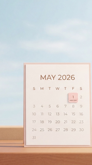 Aesthetic May 2026 Calendar