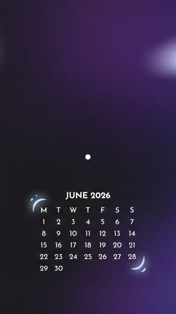 Minimalist June 2026 Calendar