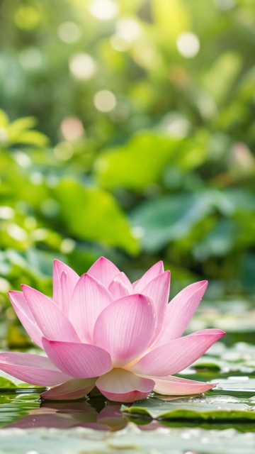 June 2026 Calendar, Pink lotus flower