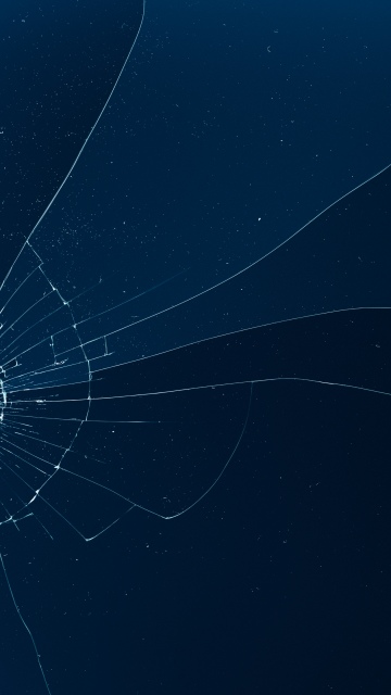 Shattered glass, Blue background