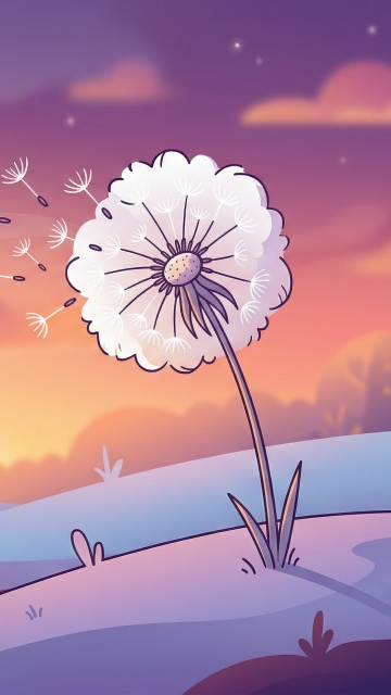 Dandelion flower, Sunny day