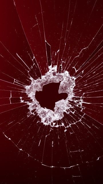 Shattered glass, Red background