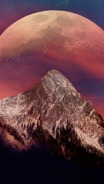 Blood Moon, Mountain Peak