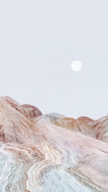 Mountain Landscape, Pastel background