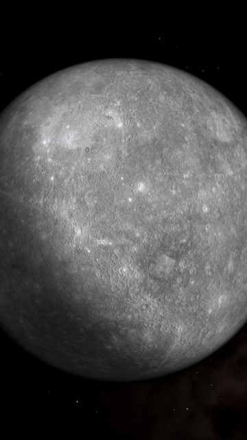 Planet Mercury, Dark background