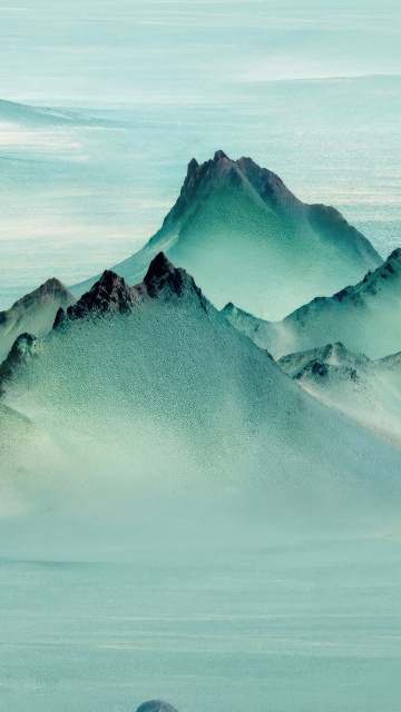 Mountain Peaks, Teal