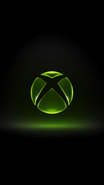 Xbox logo, Black background