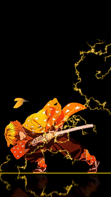 Zenitsu Agatsuma, Black background