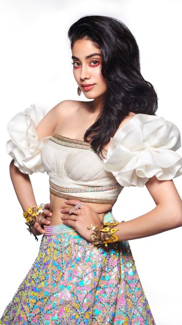 Janhvi Kapoor, White, Indian actress, Bollywood actress, White background, 5K, 8K