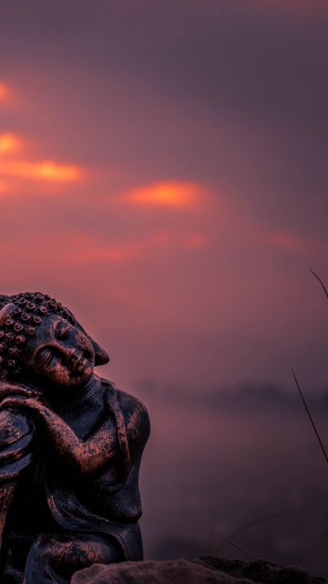 Lord Buddha, Statue, Sunset, Cute figure, Gautama Buddha