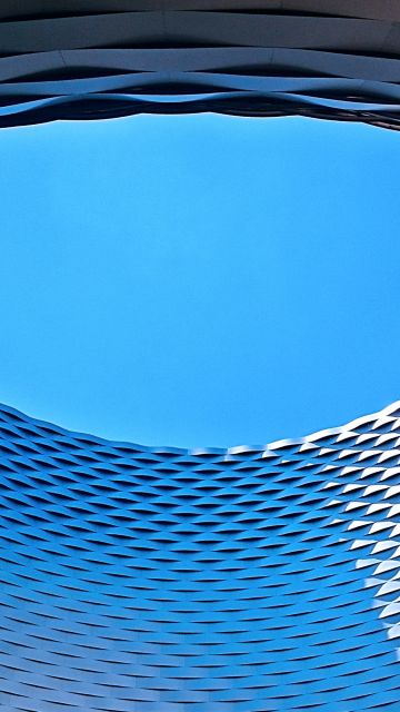 Art Basel, Modern architecture, Patterns, Geometrical, Blue Sky, Looking up at Sky, Circle, Texture