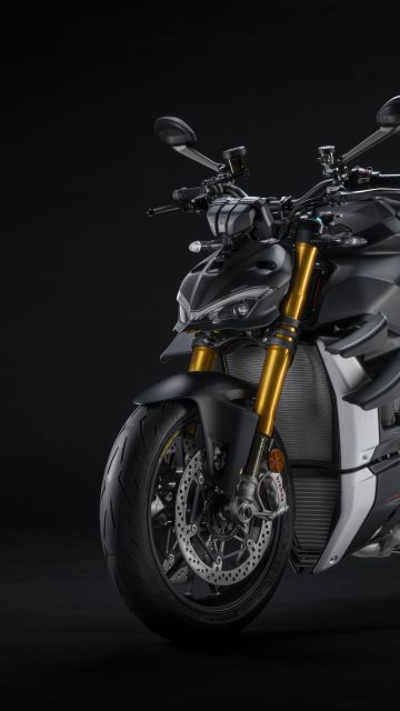 Ducati Streetfighter V4, 8K, Dark Stealth, Dark background, 2021, 5K