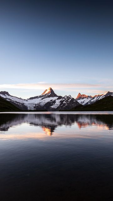 Sunrise, Morning, Bachalpsee, Lake, Reflections, Switzerland