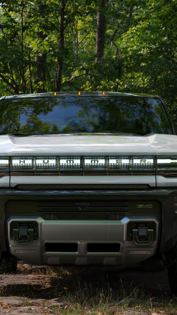 GMC Hummer EV, Electric SUV, Electric trucks, Luxury SUV, Forest, 2022, 5K