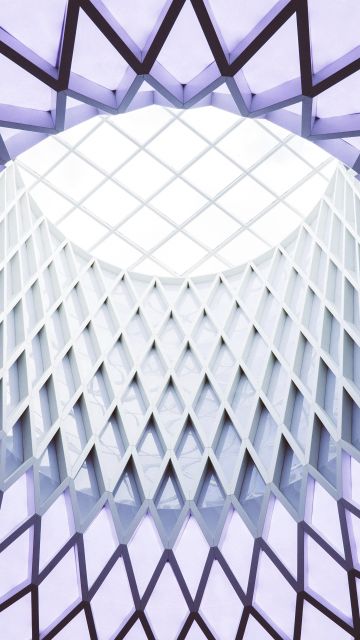 Ceiling, Dome, Pattern, Skylight, Look up, Indoor, Structure, Geometrical, 5K