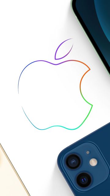 iPhone 12, Apple logo, iPhone 12 Pro, iPhone 12 Pro Max, iPhone 12 Mini, Apple Event, White background