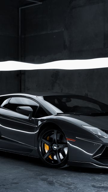 Lamborghini Aventador, Grey, CGI