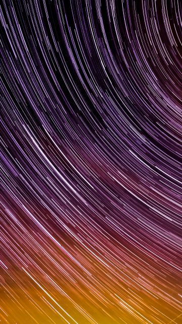 Star Trails, Timelapse, Astronomy, Outer space, Pattern, Night sky, Long exposure, Science, Purple light, 5K