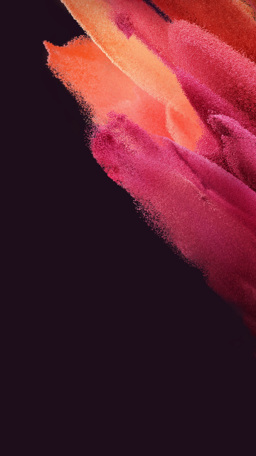 Samsung Galaxy S21, Magenta, Stock, AMOLED, Particles, Red, Black background