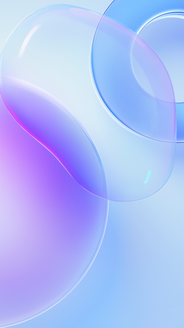 Huawei Nova 8 Pro, Aesthetic, Bubble, Circle, White background, Purple, Blue, Stock, Pastel background, Pastel blue