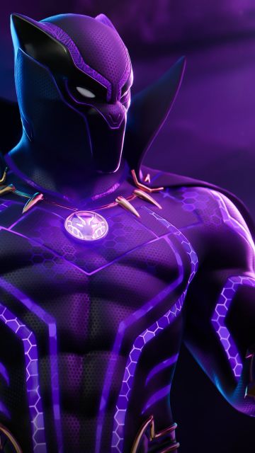 Black Panther, Neon, Fortnite, Skin, 2020 Games