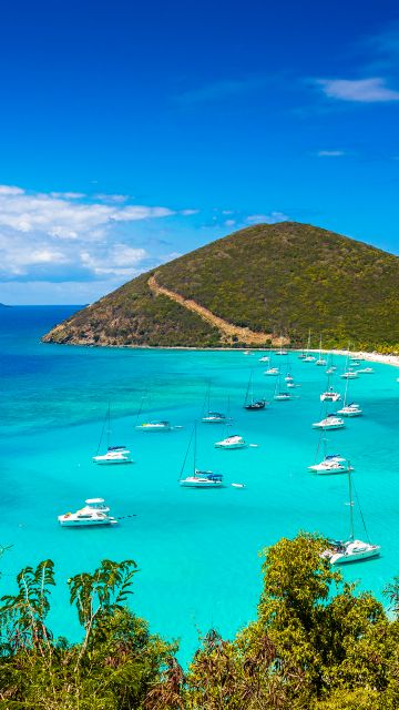 Jost Van Dyke, British Virgin Islands, Beach, Boats, Clouds, Turquoise water, Landscape, Tropical, Seascape, Beautiful, Scenic, Blue Sky