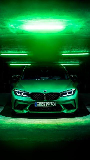 BMW M2, Green, Dark background