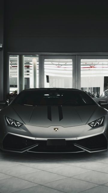 Lamborghini Huracan, Monochrome, Grey, Black and White
