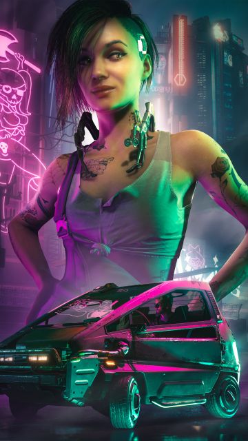 Judy Alvarez, Neon, Cyberpunk 2077, Cyberpunk girl, 2021 Games