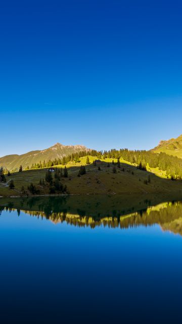Lake Bannalpsee, Mountain Lake Idyll, Switzerland, Blue Sky, Clear sky, Landscape, Reflection, Reservoir, Scenery, Body of Water