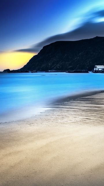 Grotlesanden Beach, Norway, Coastal, Landscape, Long exposure, Seascape, Ocean, Mountains, Turquoise water, Sand