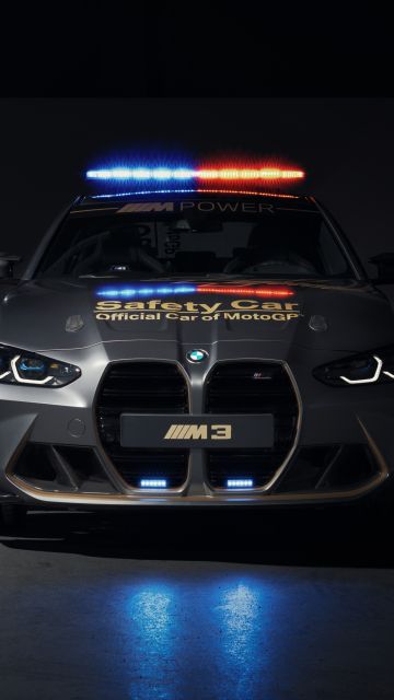 BMW M3 Competition, MotoGP Safety Car, 2021, Dark background, 5K, 8K