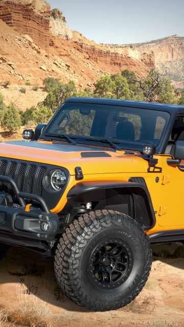 Jeep Orange Peelz, 2021, Off-roading, Four-wheel drive, Rugged, Tough