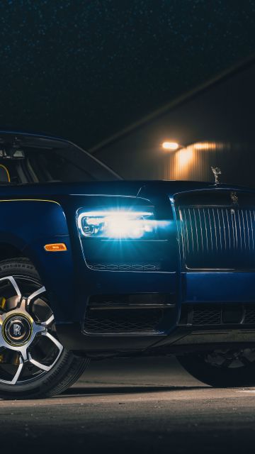 Rolls-Royce Cullinan Black Badge, Night, 2021, 5K, 8K