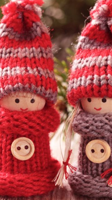 Christmas decoration, Toys, Knitted Toys, Red, Cherries, Cute dolls, Preppy Christmas, Cute Christmas, Navidad, Noel