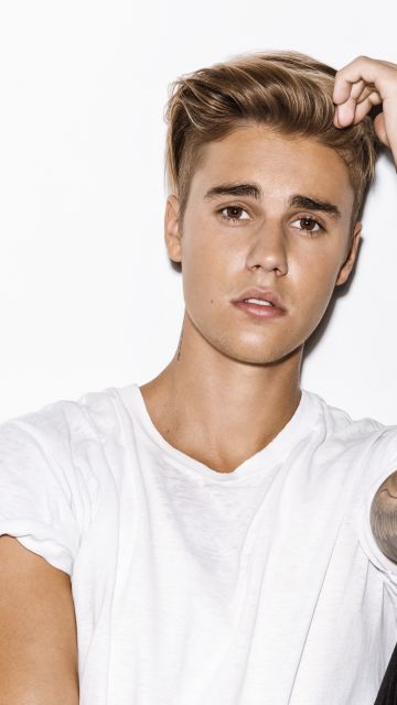 Justin Bieber, 5K, Pop singer, White background