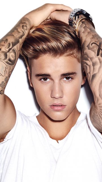 Justin Bieber, Pop singer, White background, 5K