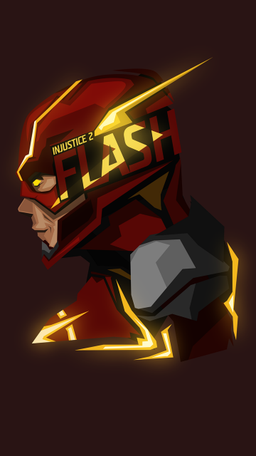 The Flash, DC Superheroes, Minimal art, Low poly, DC Comics, 5K, 8K