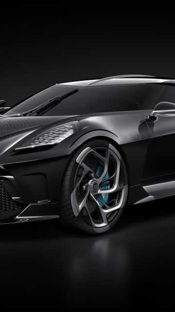 Bugatti La Voiture Noire, 5K, World's Expensive Cars, Hypercars, Black background
