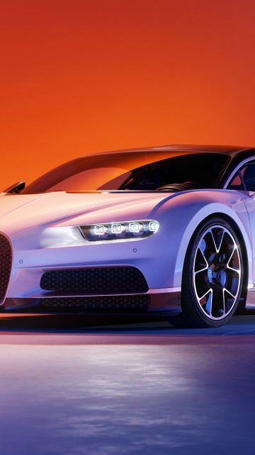 Bugatti Chiron, Sports cars, CGI