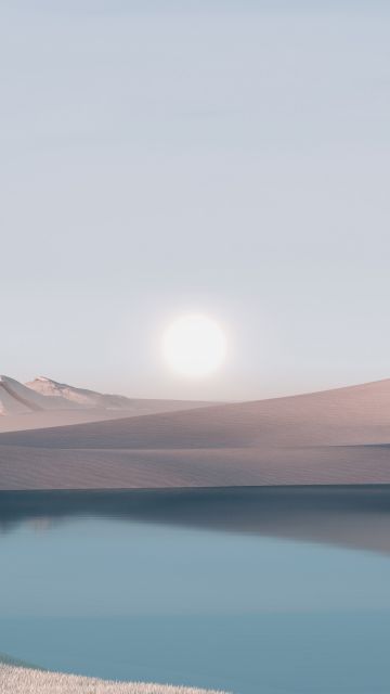 Windows 11, Desert, Landscape, Scenery, Sunrise, Stock, Daylight