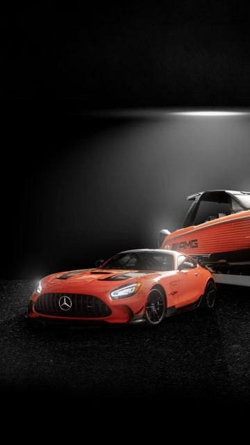Mercedes-AMG GT Black Series, 8K, Super Sports Cars, 2021, Dark background, 5K