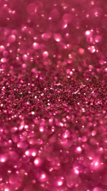 Pink Glitter, Shimmering, Pink background, Shiny, Sparkles, Selective Focus, Macro, Blurred, 5K