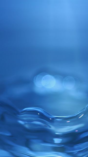 Splash, Droplet, Macro, Water, 3D, Blue background