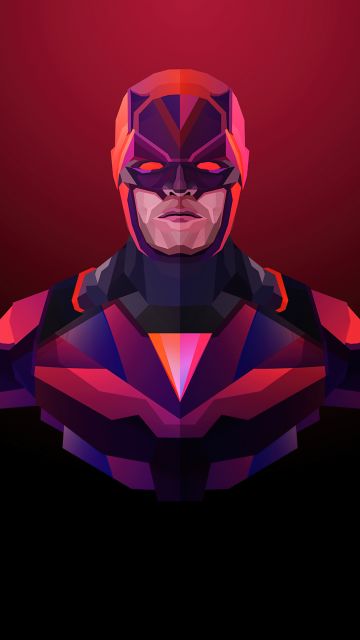 Daredevil, Minimal art, Marvel Superheroes, Dark background, Red