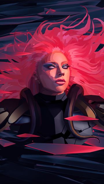 Lady Gaga, American singer, Artwork, Low poly